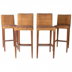 Set of four 1990s wood and...