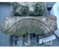 Spanish gothic arch corner stone with typical relief decoration