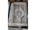 Ornamental hand carved stone relief