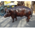 Bronze pig statue