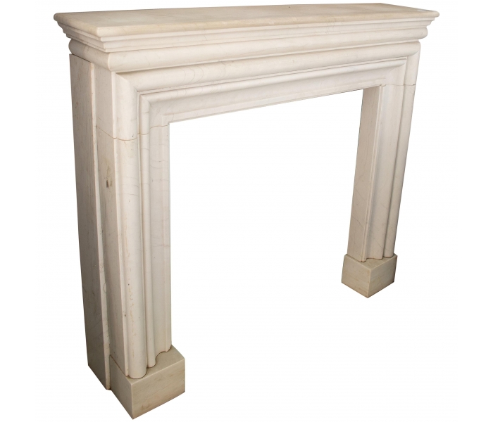 Hand carved white marble Neoclassical...