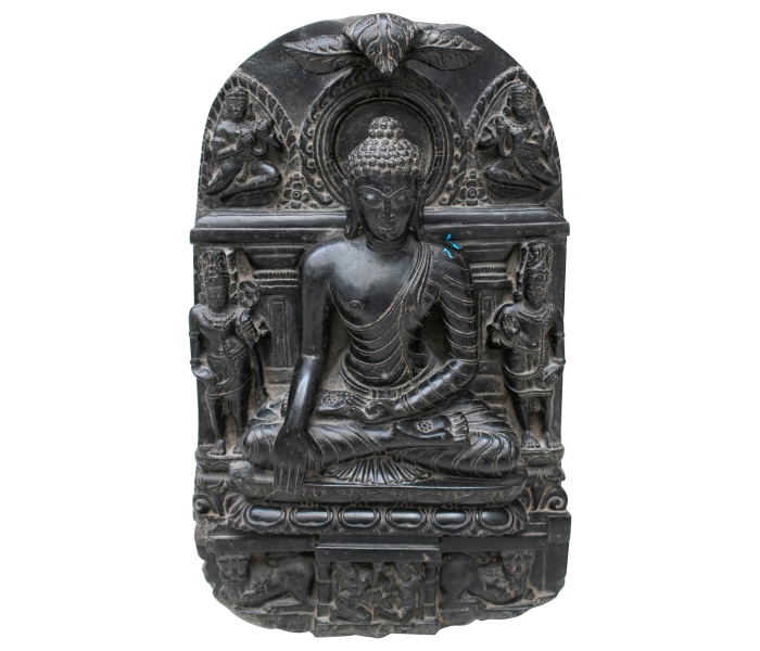 1995 Indian black marble hand carved...