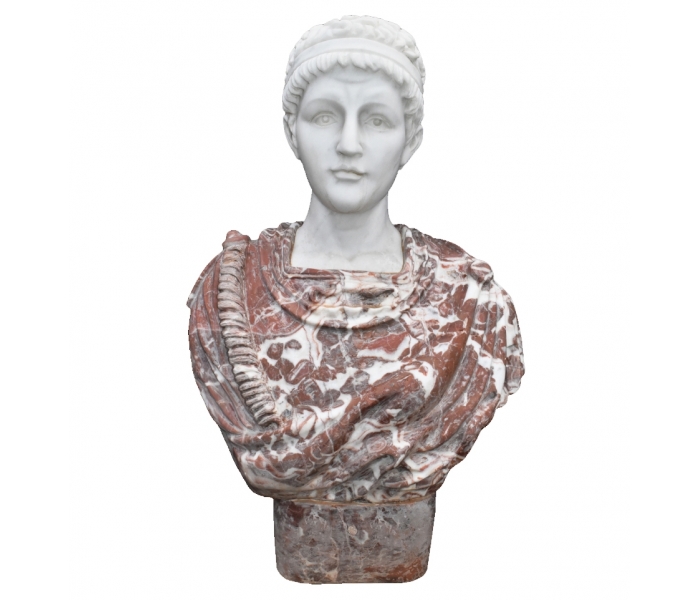 Busto de general romano tallado a...