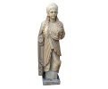 Escultura de Kore en mármol blanco de Carrara envejecido