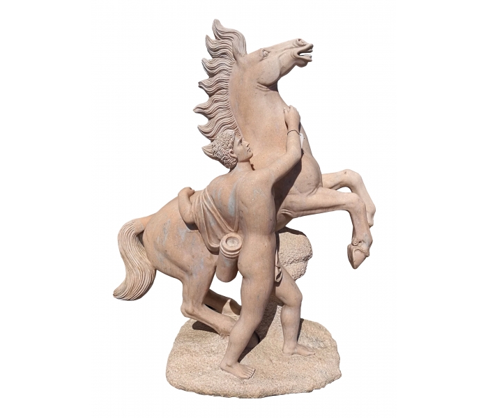 Escultura de mármol de caballo con...