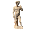 Escultura del David de Miguel Ángel tallado a mano realizado en mármol