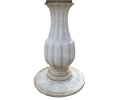 Carrar white and breccia marble plinth base