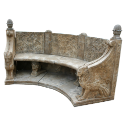 Aged marble bench