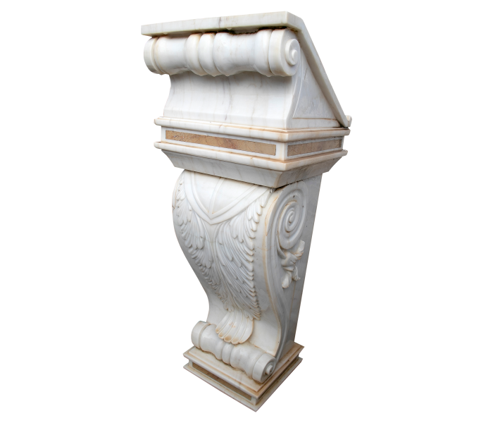 Macael white and cream marble lectern...