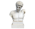Busto de Meleagro tallado a mano en mármol blanco