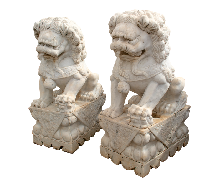 Pair of Chinese guardian foo lion...