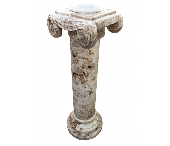 Ionic style brown and red onyx...