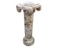 Ionic style brown and red onyx pedestal plinth 