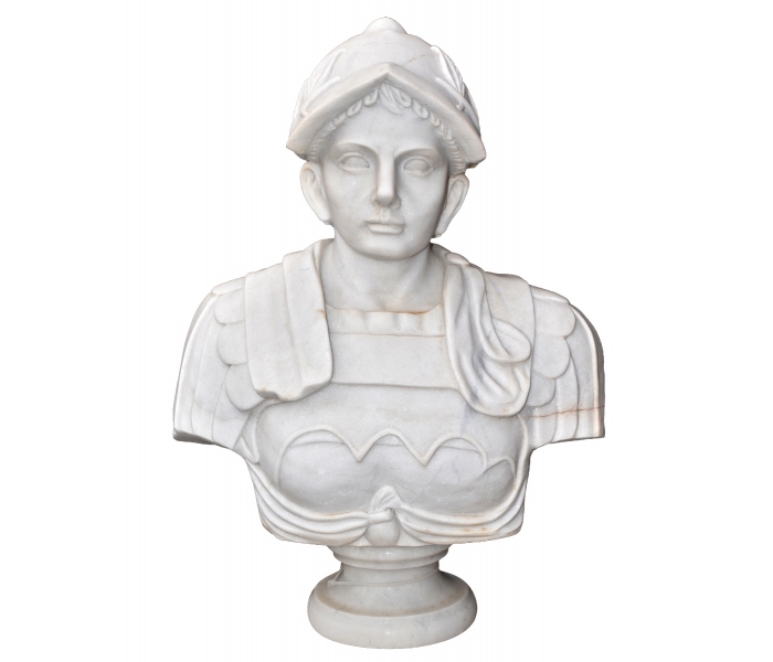 Carrara white marble Greco-Roman bust