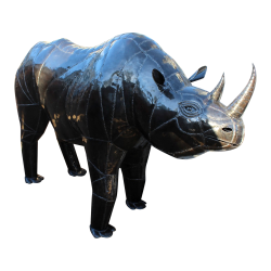 Escultura de rinoceronte a...