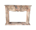Rosetta pink marble fireplace mantle