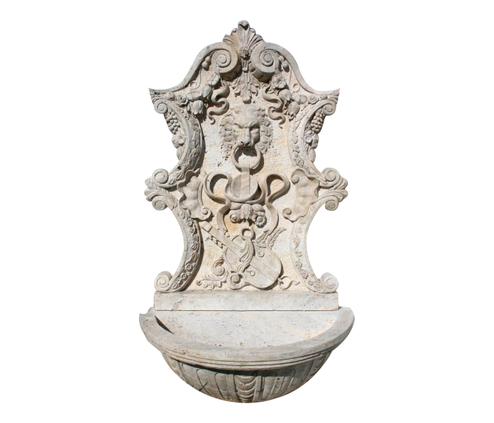Romano travertine marble 1-tier wall...