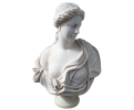 Carrara white marble woman bust