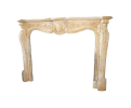 Large Egyptian yellow marble fireplace mantle