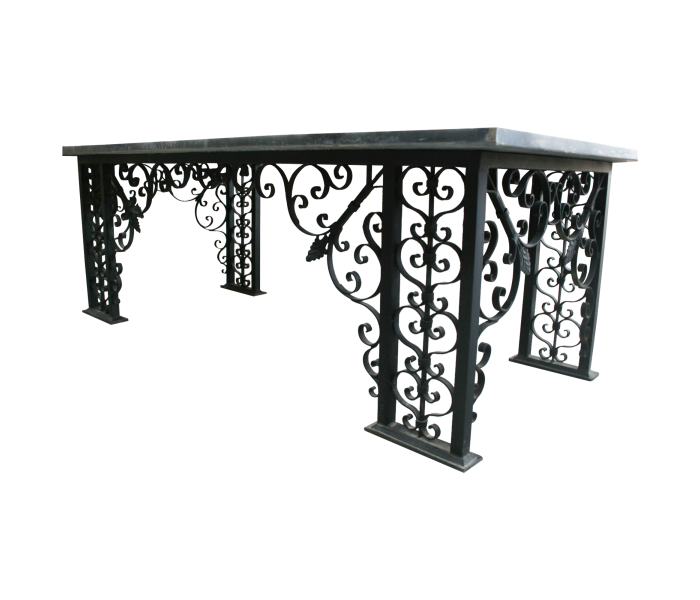 Cast iron table base