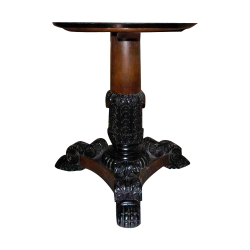 Wooden pedestal table base 