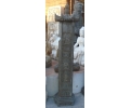 Aged black marble chinese oriental column