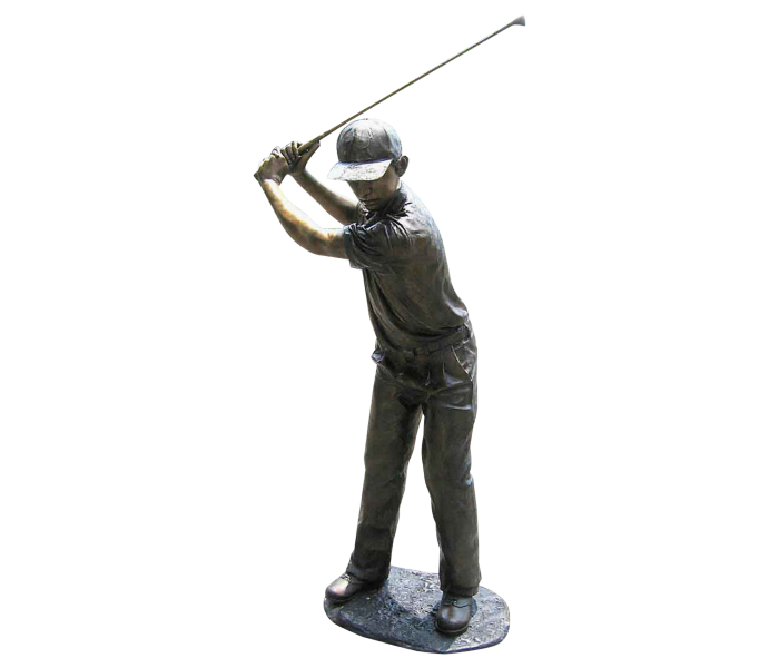 Escultura de golfista a tamaño...