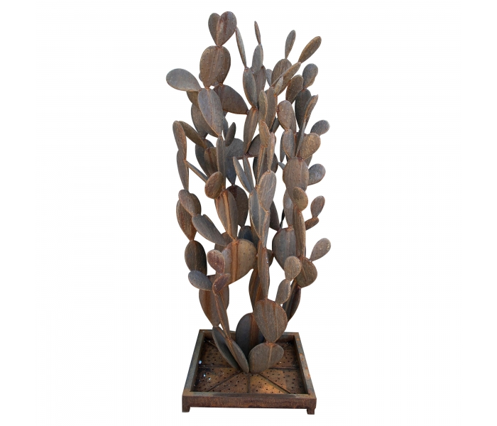 1990s French Iron Cactus Sculpture