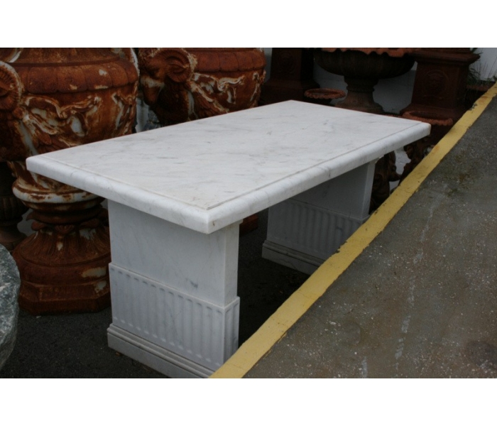 Macael white marble console table