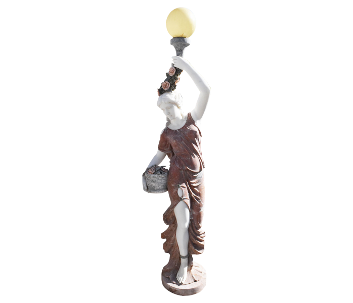 Escultura de mujer lamparera...