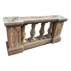 Aged marble balustrade