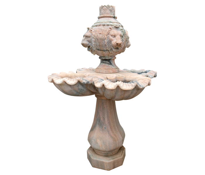Rosetta pink marble fountain with for...