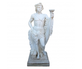 Life-size Carrara white marble Dionysus god of wine sculpture