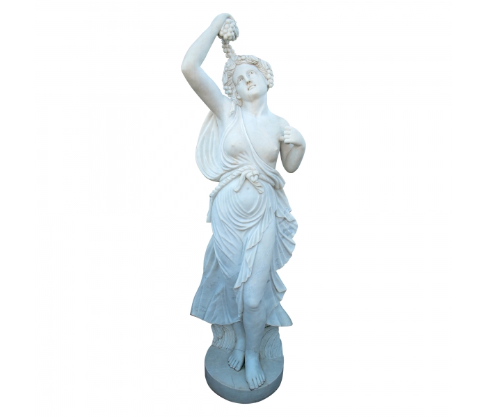 Carrara white marble woman sculpture