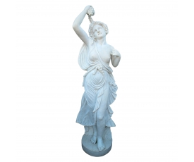 Carrara white marble woman sculpture