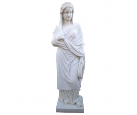Carrara white marble Greco-Roman sculpture of a woman