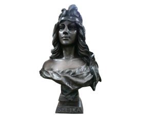 Busto mujer de bronce