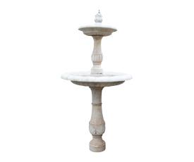 Fuente de mármol de dos platos