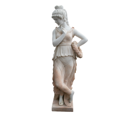 Escultura de mujer en varios tipos de mármol tallado a mano