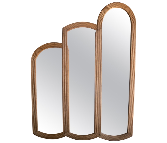 Espejo de pared de bambú hecho a mano...