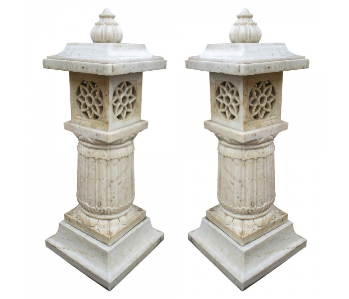 Pair of Spanish Hand Carved Aged...