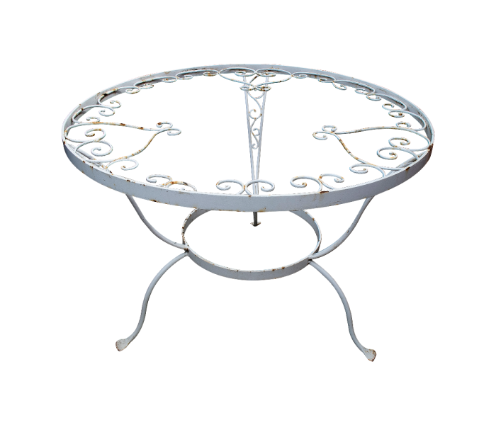 Round garden aluminium table 