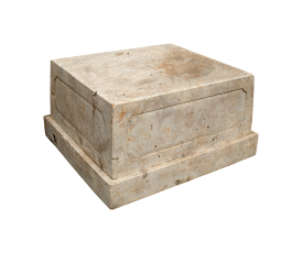 Romano travertine marble plinth base