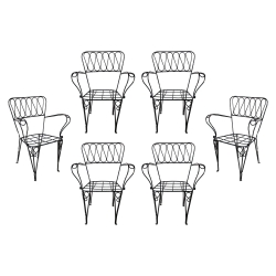Set of Six 1950s French...