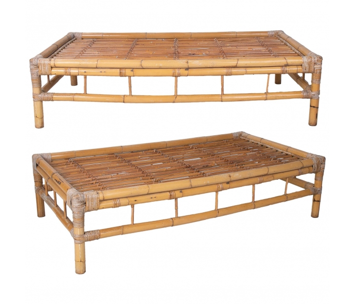Pair of 1970s Spanish Bamboo Coffee...