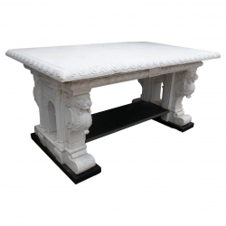 Carrara white marble table...