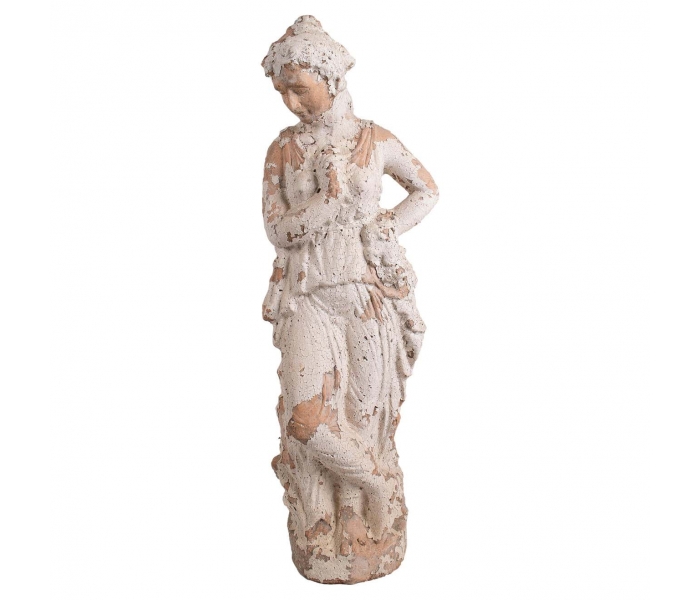 Aged terracotta woman classical...