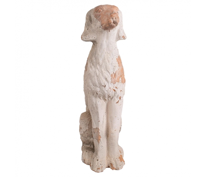 Escultura de un perro en terracota