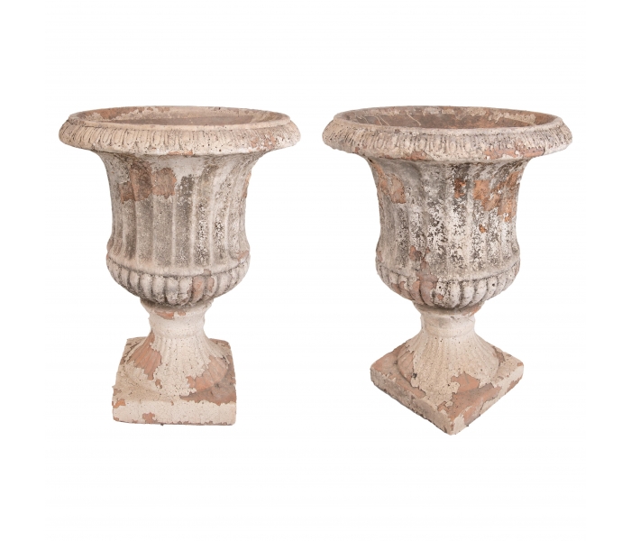 Pair of French Natural Terracotta...