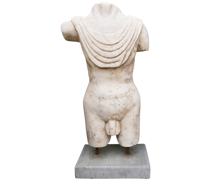 Hand Carved White Marble Greco-Roman...